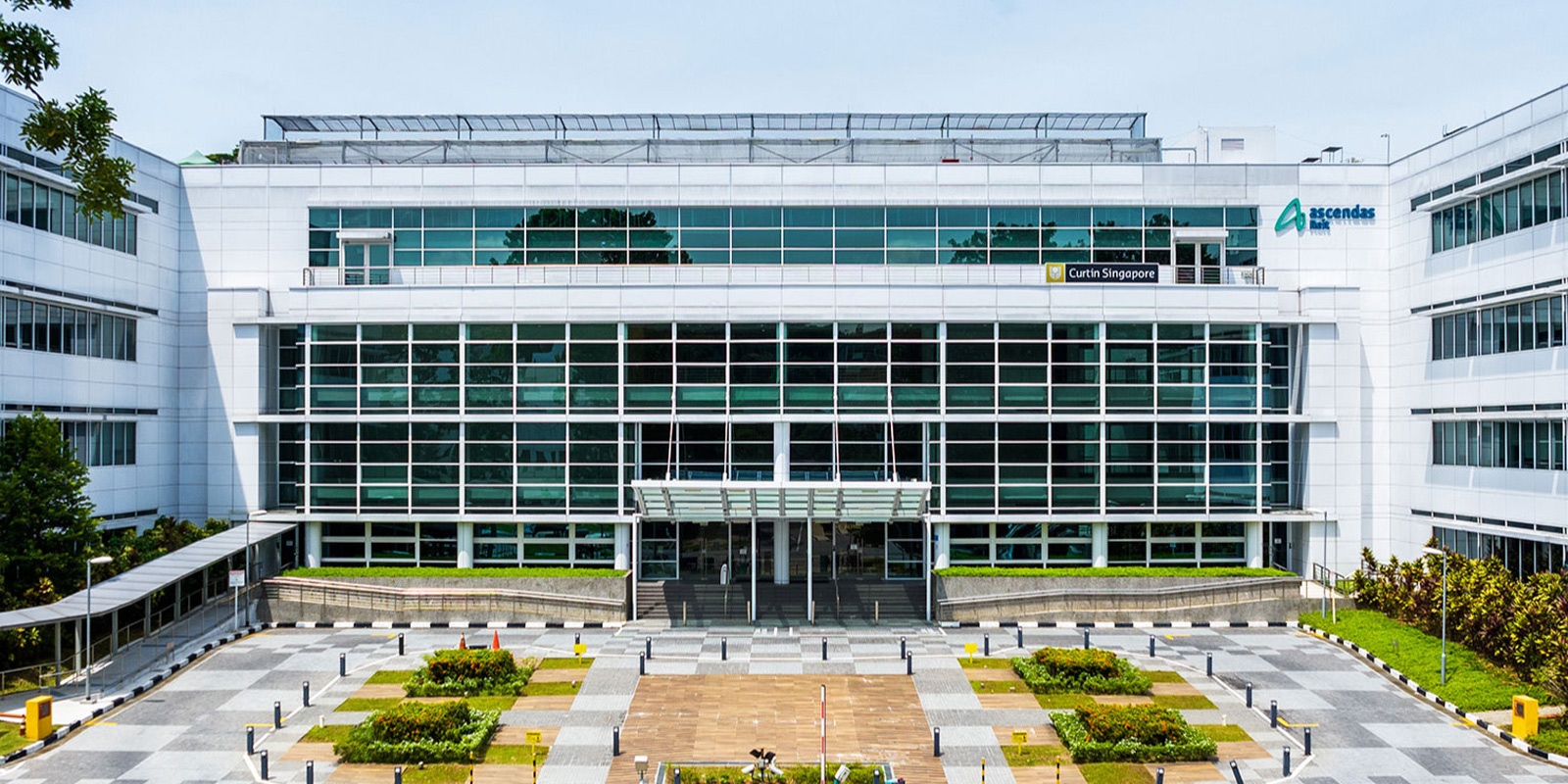 Front view of Curtin Singpore building.