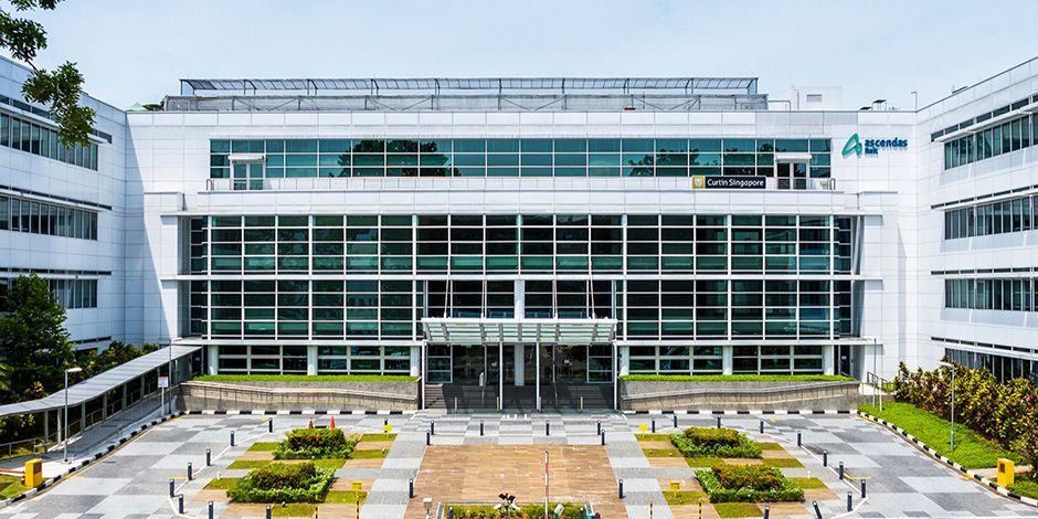 Front view of Curtin Singpore building.