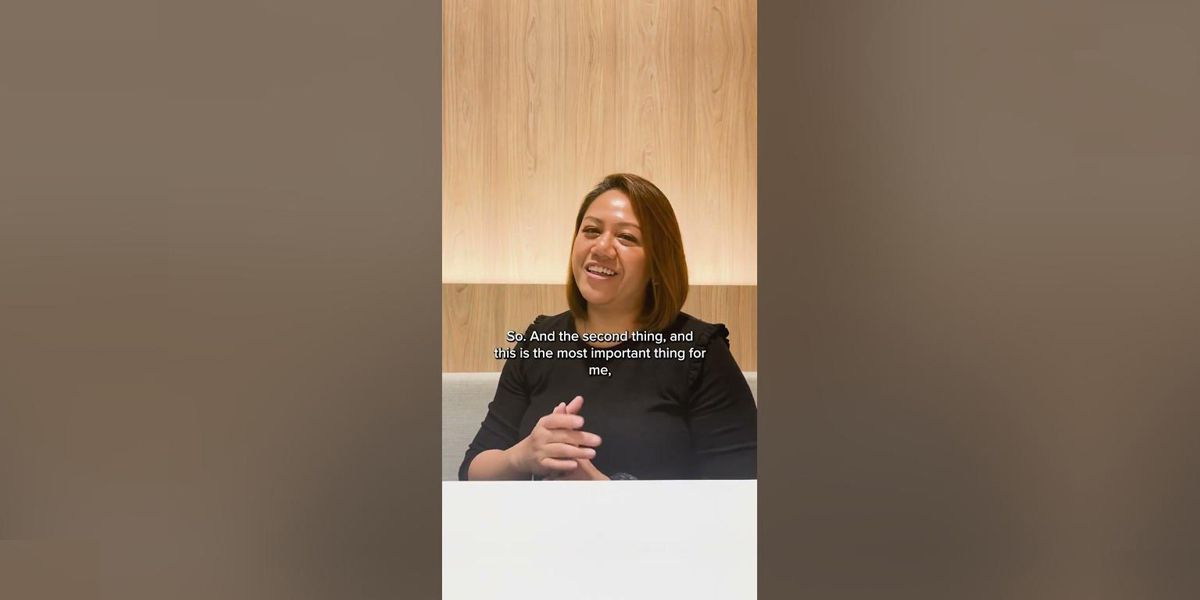 Seri's nursing leaderhip journey interview screenshot. - play video